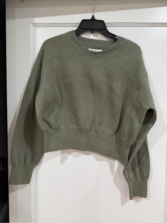 aerie Sweaters - aerie Olive Cropped Crewneck Sweater